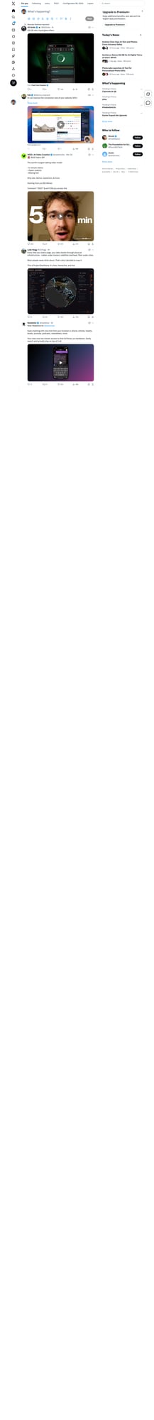 Top of X timeline including Project Backbone post screenshot